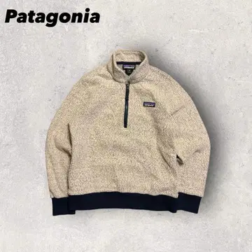 [ 파타고니아 ] 하프 지퍼 니트 플리스 XS 라이트 베이지 울 혼방 d