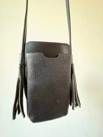 mononogu 모노노그 가죽 프린지 스마트폰 숄더백