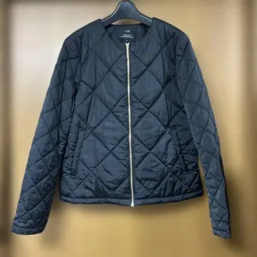 [ 새상품급 ] 23구 충전솜 퀼팅 자켓 블랙 노카라 사이즈 38