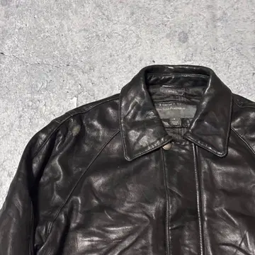 [레어] 90s 페리 리 최고급 램 가죽 트래커 자켓 블랙