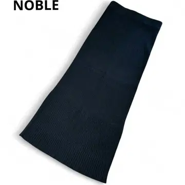 NOBLE 노블 리브 니트 타이트 스커트 블랙