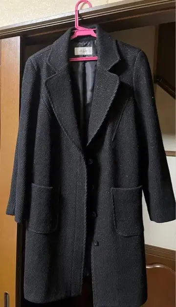 주디 컬렉션 블랙 롱 코트