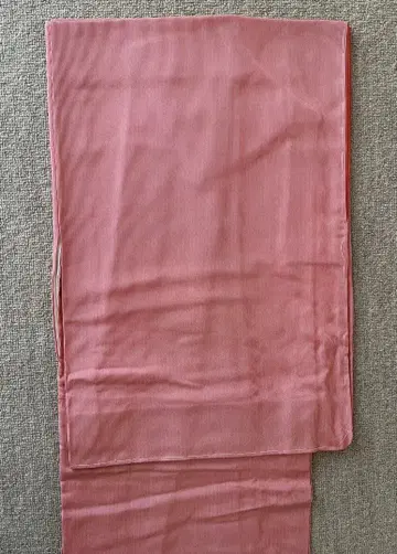 새상품 교육용 실 포함 이중 기모노 에도 코몬 줄무늬 코몬 순수 실크