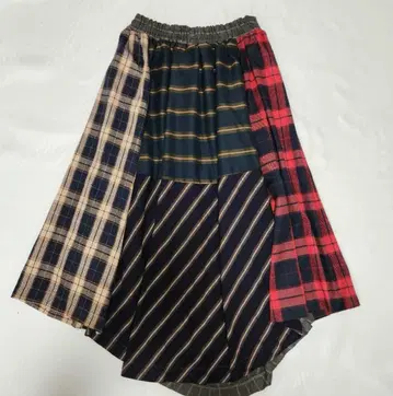 오샤레 워커 Somali 소말리아 롱 체크 무늬 스커트 가을/겨울