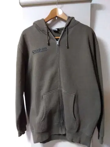 Snap-on 올리브 그린 풀 집업 후드티
