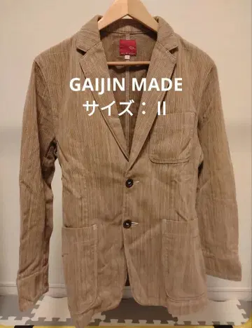 GAIJIN MADE 스트라이프 패턴 베이지 캐주얼 자켓