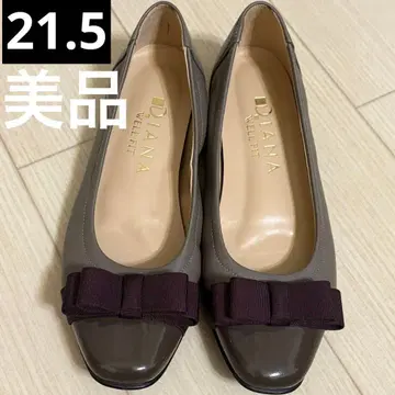 [ 컨디션 최상 ] DIANA 리본 펌프스 21.5cm 가죽x에나멜