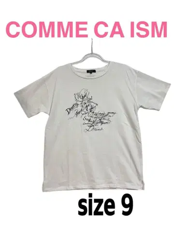 COMME CA ISM 화이트 T셔츠 사이즈 9