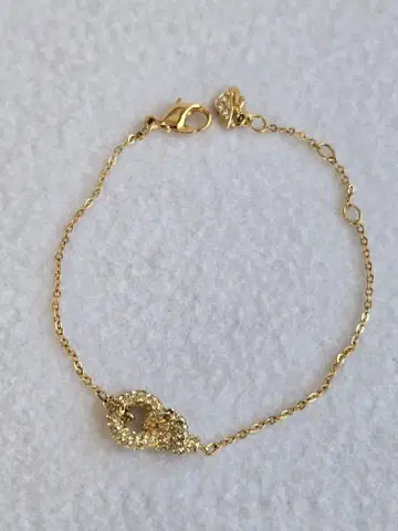 스와로브스키 반지 크로스 팔찌 골드