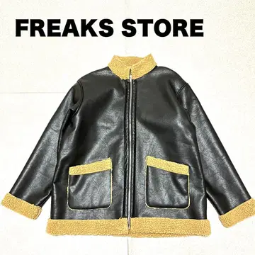 프릭스스토어 [ FREAKS STORE ] 페이크 가죽 자켓 L