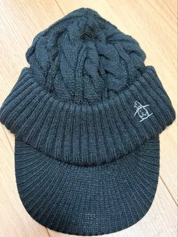 Munsingwear 니트 챙 모자 블랙