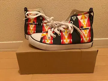 로데오 크라운 오르테가 무늬 하이컷 스니커즈 23cm 컨버스