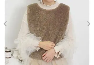 사만사 모스모스 앞뒤 착용 복슬복슬 보아 베스트