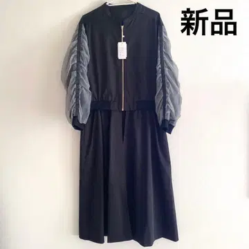 미사용 새상품 블루종 무릎 기장 아우터 블랙 프리 사이즈 셀렉샵 2웨이