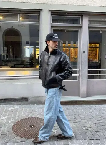 [ vintage ] A-2 leather bomber jacket