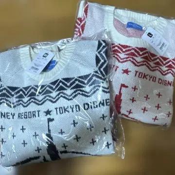 디즈니 리조트 신데렐라 성 니트 M 블랙 L 레드 크리스마스 스웨터