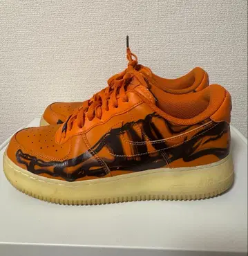 AIR FORCE 107 SKELETON QS 27.5cm 오렌지