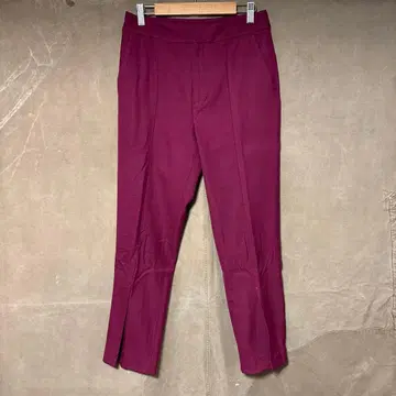 CITYSHOP 시티샵 버건디 슬릿 슬랙스