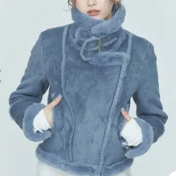 BLUE x PALANG 블루 파랑 퍼 보아 자켓