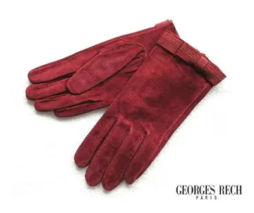 새상품 GEORGES RECH 스웨이드 장갑 리본 조르주레쉬 백화점