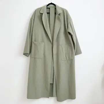 코트 피스타치오 그린 Re:edit M 롱 기장