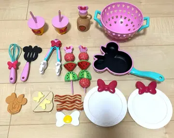 미니 마우스 소꿉놀이 요리 장난감 세트 리본 핑크