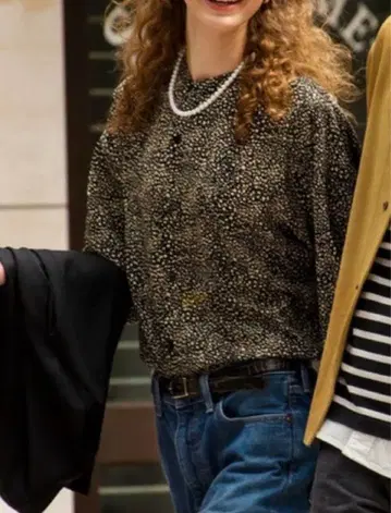 Johnbull, 젬블 애니멀 도트 스탠드 카라 셔츠