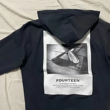 포틴 후드 맨투맨 M 블랙 골프 블랙 트레이닝복