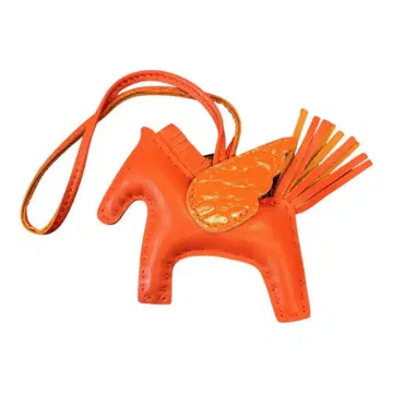 [ 천연 가죽 ] 로데오 참 오렌지