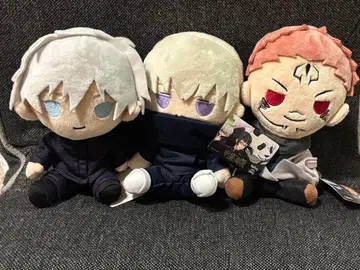 주술회전 봉제 인형 양면 스쿠나 & 고죠 사토루 & 마키 택 포함 새상품