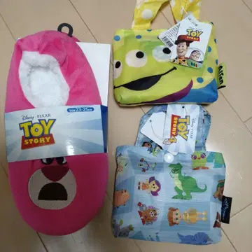 3종 세트 픽사 토이 스토리 에코백 룸슈즈