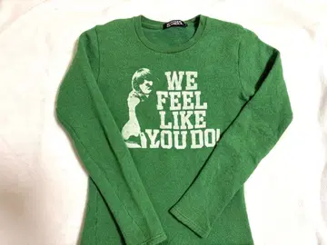 최종 할인! HYSTERIC GLAMOUR 그린 컬러 긴팔 스웨터