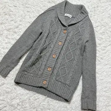 [ c6843 ] 가디건 니트 긴팔 그레이