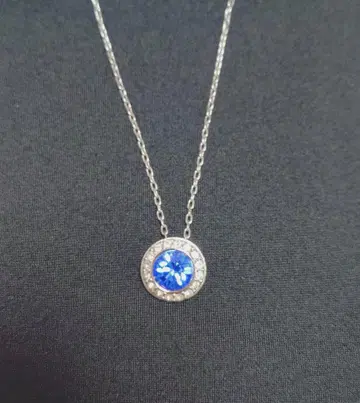 상자 없음 스와로브스키 블루스톤 목걸이