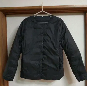 무인양품 경량 호주 다운 포켓터블 블루종 L 블랙