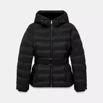 ZARA 슬림 핏 숏 아노락 블랙 M