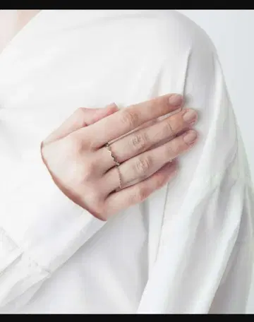 jouete 쥬에테 2개 세트 실버 반지 세트링 체인