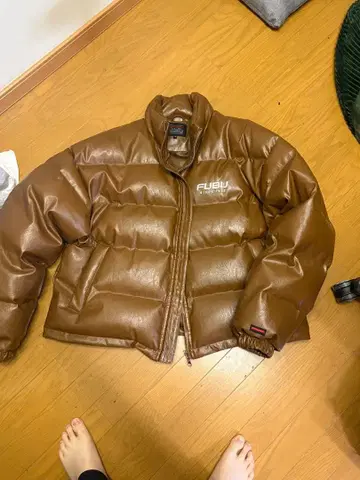 FUBU 브라운 다운 자켓 S