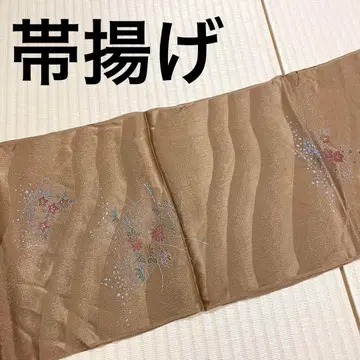 미사용 오비 장식 천 시칸 브라운 염색