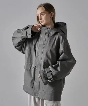 [ CLEL ] 밀리터리 디자인 마운틴 후드티 남성용 아우터 그레이