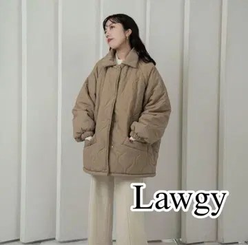[ 새상품급 ] Lawgy 래글런 슬리브 블루 퀼팅