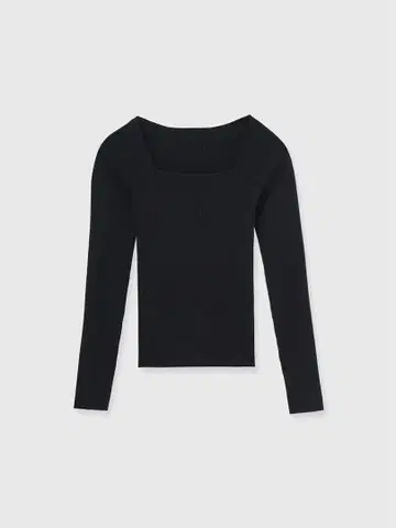 anuans 캐시미어 블렌드 데콜테 리브 니트 풀오버