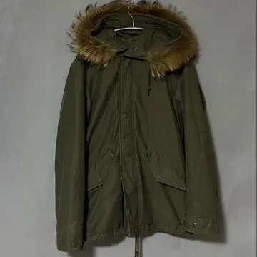 모즈 코트 퍼 카키 S 사이즈