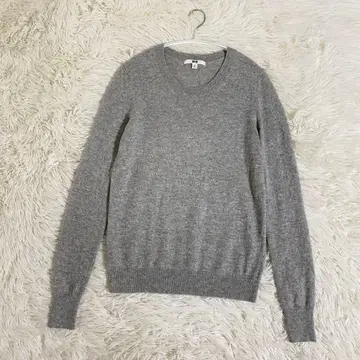 유니클로 캐시미어 100% 니트 스웨터 M 라이트 그레이 여성용