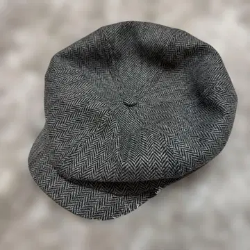 [ 미사용 새상품 ] 코무사 헌팅 캡 헤링본 무늬 그레이 빅 사이즈