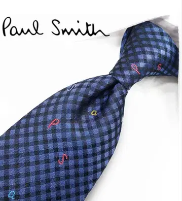 폴 스미스 넥타이 네이비 체크