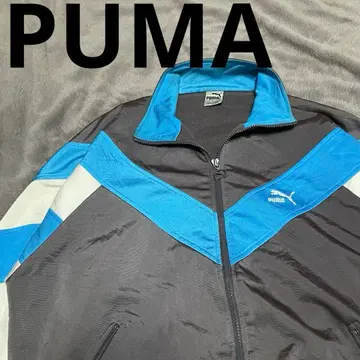 80s~90s PUMA 트랙 자켓 구제 의류 빈티지 그레이/파랑