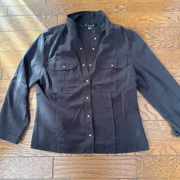 EVEX by KRIZIA 브라운 셔츠, 얇은 소재 자켓