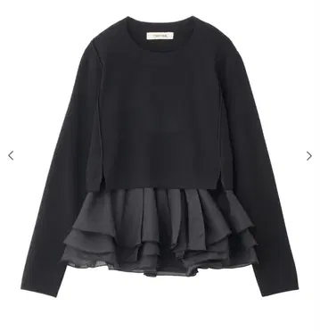 코코딜 페플럼 블라우스 레이어드 니트