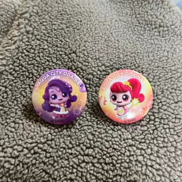 시크릿 캐치 티니핑 아쿠아 시티 오다이바 배지 2개 세트